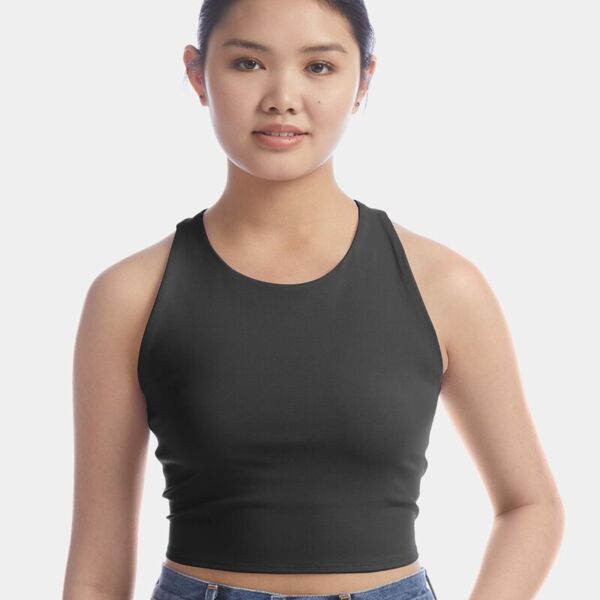 Women's Crop Racerback Tank Top Thumbnail