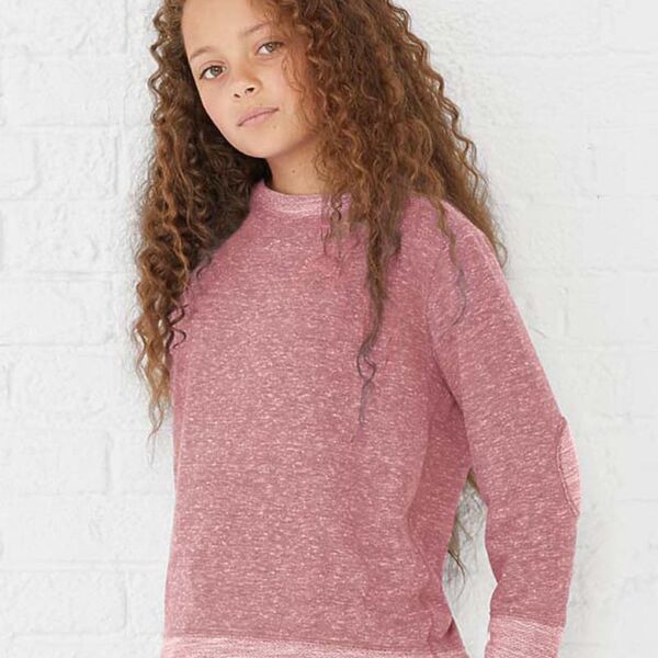 Youth Harborside Mélange French Terry Long Sleeve with Elbow Patches Thumbnail